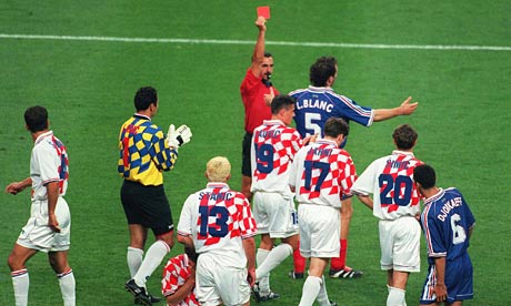 Laurent Blanc, World Cup final, 1998. Having scored the golden goal to take 