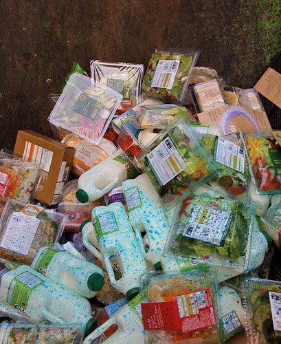 Food waste: Contents of the bins of a Marks & Spencer 