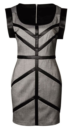 Boy shapes: Miss Selfridge sci-fi dress