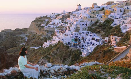 The town of Oia, Santorini