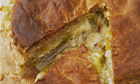 Nigel Slater's leek and taleggio tart and apple with vanilla cream recipes