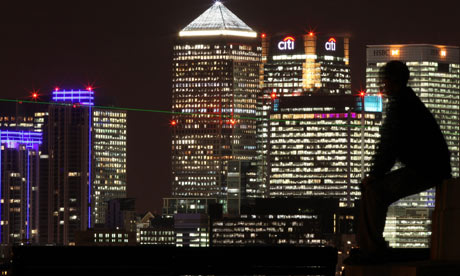 Canary Wharf at night