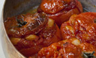 Nigel Slater's butter-bean tomatoes, baked pears with maple syrup and cinnamon cream recipes