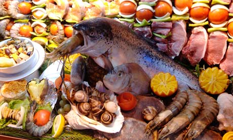 Paris, buffet in the Latin quarter. Image shot 2006. Exact date unknown.