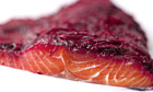 Nigel Slater's salmon marinated with beetroot, and celeriac, mustard and soured cream salad recipes
