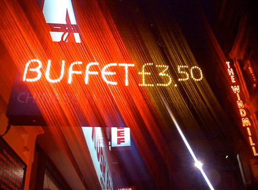 Show and Tell: PSB: Soho neon at dusk