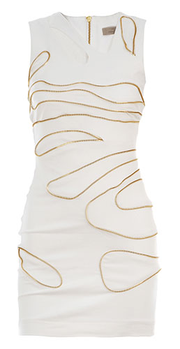 key trends: white: Zip detail dress
