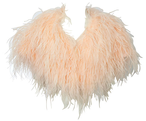 Key trends: pastel: Feather cape