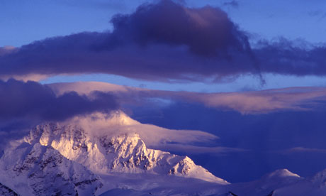 Sunset on Kailas Mountain Range in Tibet