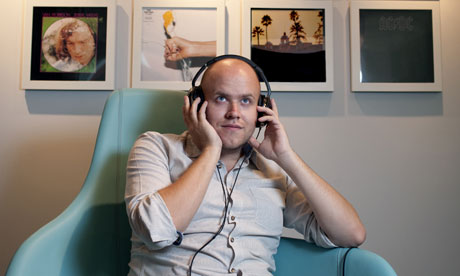 Spotify founder Daniel Ek in his London office