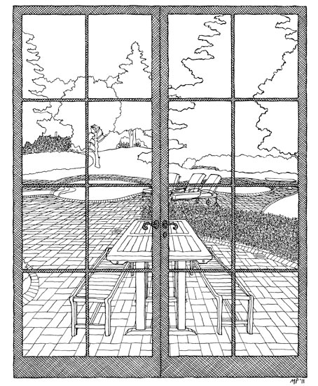 elmore leonard's window drawn by matteo pericoli