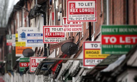 Houses with to let signs