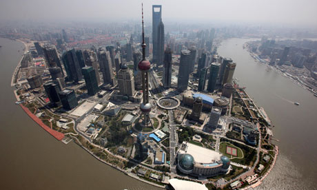 上海市中心鸟瞰