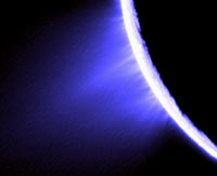 plumes of vapour on Enceladus