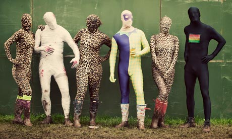 men in morphsuits