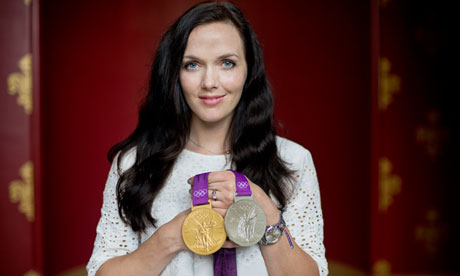 Victoria Pendleton with medals