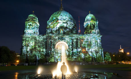 Berlin Cathedral lit up during the Festival of Lights