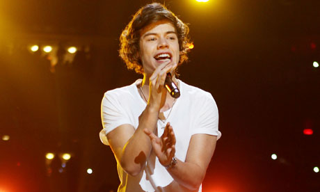 Harry Styles on Harry Styles Performs With One Direction At New York S Jingle Ball