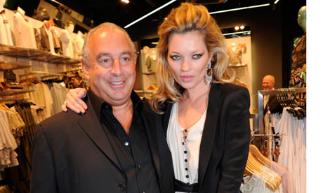 Sir Philip Green pictured with Kate Moss