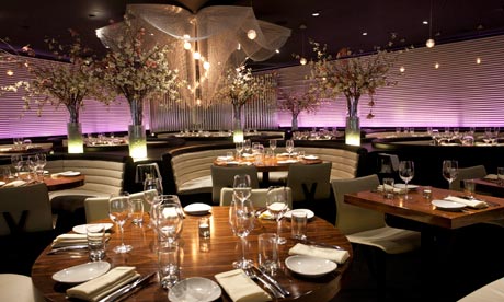 STK's overdesigned interior with chandeliers