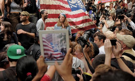 The Occupy Wall Street protest in Zuccotti Park