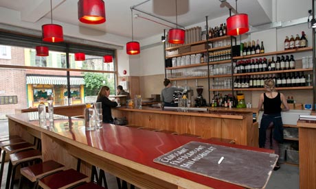 Counter with stools at the Peckham Refreshment Rooms