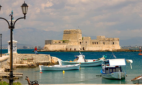 Bourtzi castle in the harbour of Nafplio