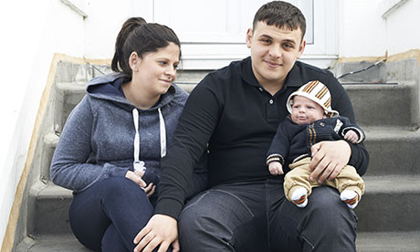 Ali Hakeem Lahrech, 18, with girlfriend and baby