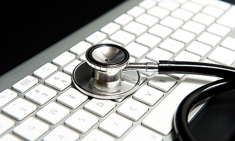 Stethoscope on keyboard