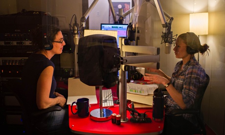‘Nitty-gritty’: Sarah Koenig (left) in the studio with producer Dana Chivvis. 