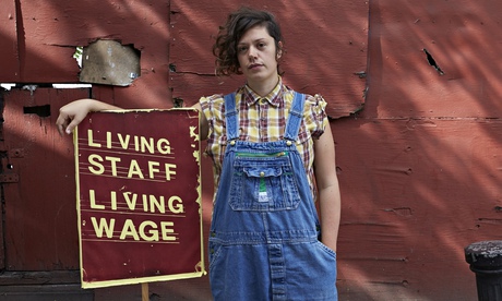 Nia Hughes, who is fighting for a living wage at the Brixton Ritzy cinema in London.