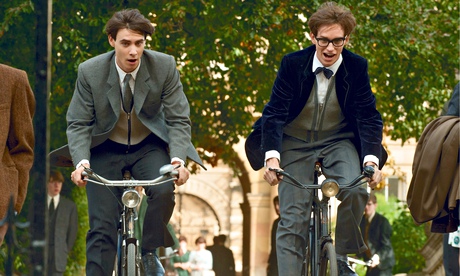‘Self-effacing’: Stephen Hawking, played (right) by Eddie Redmayne in the The Theory of Everything, 