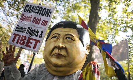 Free Tibet campaigners in London