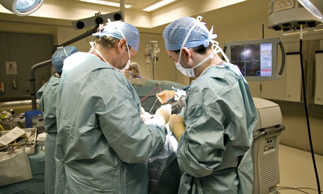 Neurosurgery at a London hospital