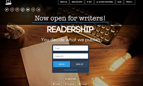 Readershipbooks.com: if you give a thumbs-up, you’re asked to make a donation.