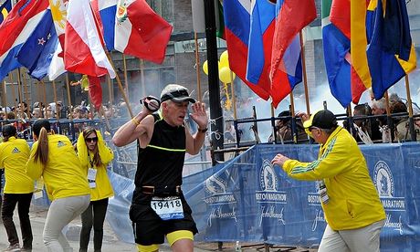 Running scared:  reactions to a bomb at the Boston marathon in April 2013.