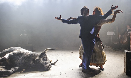 ‘A depth-charge to the theatre’: John Light and Viktoria Vizin in Carmen Disruption at the Almeida.