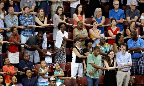  A prayer vigil for the nine victims of the Charleston shooting last week.