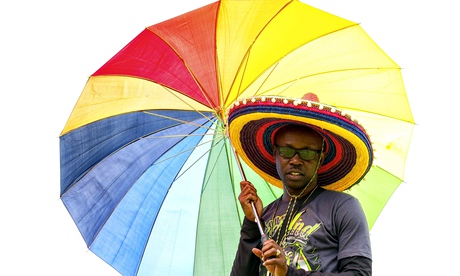 Rainbow shelter at Uganda’s gay pride demonstration in Entebbe last year.  