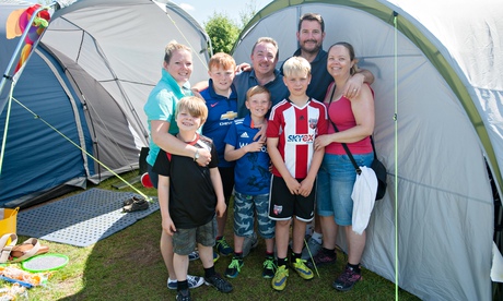 Families camping