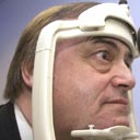 John Prescott having a retina scan