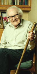Michael Foot at home. Photograph: Eamonn McCabe/Guardian
