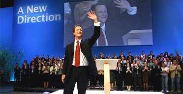 David Cameron acknowledges the applause after his keynote speech to the Conservative party conference