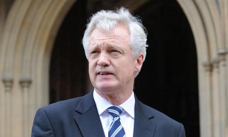 David Davis announces his decision to resign as an MP outside the Houses of Parliament