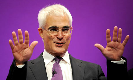 Alistair Darling addresses the Labour Party conference