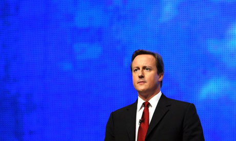 David Cameron at the Conservative conference in Birmingham on September 28 2008. Photograph: Christopher Furlong/Getty Images