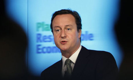 David Cameron delivers a speech about the economy in central London on October 17 2008. Photograph: Stephen Hird/Reuters