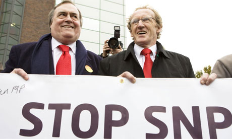 Labour candidate Lindsay Roy and John Prescott campaigning in the Glenrothes byelection