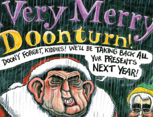 Martin Rowson Christmas cards: Gordon Brown