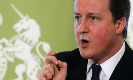 David Cameron speaks at the Royal Society of Arts in London on 17 January 2010